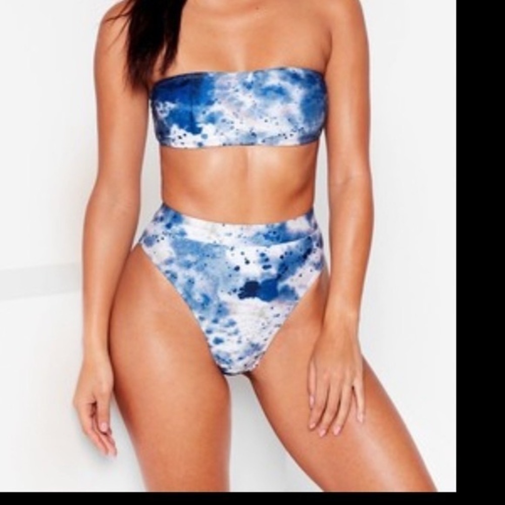 NASTY GAL BLUE TIE DYE BIKINI